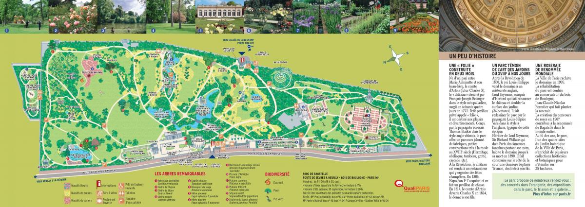 Kart over Parc de Bagatelle