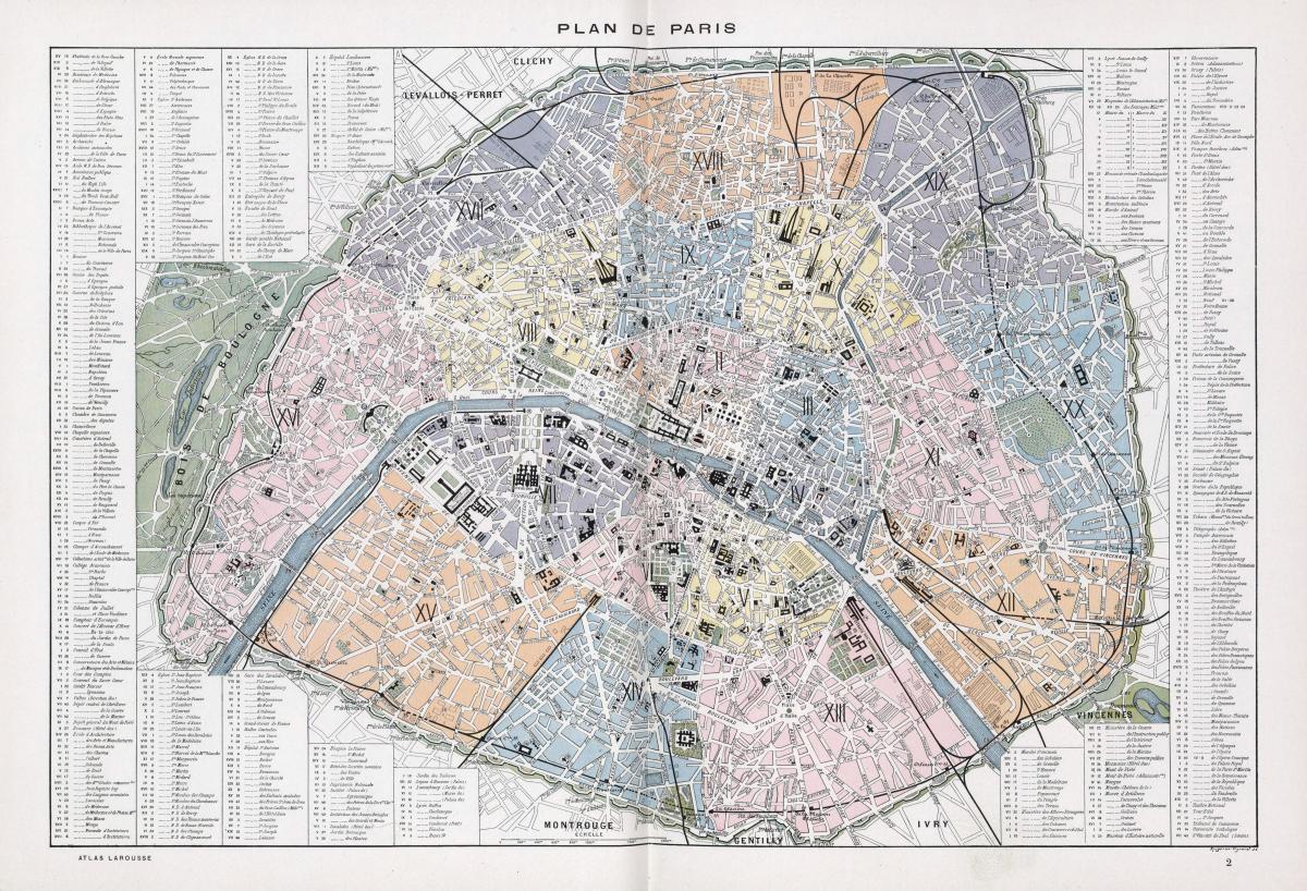 Kart over Paris 1900