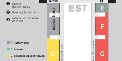 Kart over Bibliothèque nationale de France - etasje 1