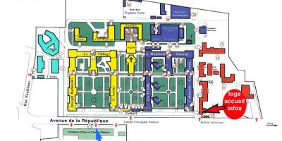 Kart av Charles-Foix sykehus