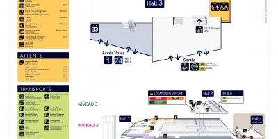 Kart over Gare Montparnasse Hall 3