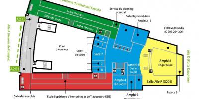 Kart over Univesity Dauphine etasje 2