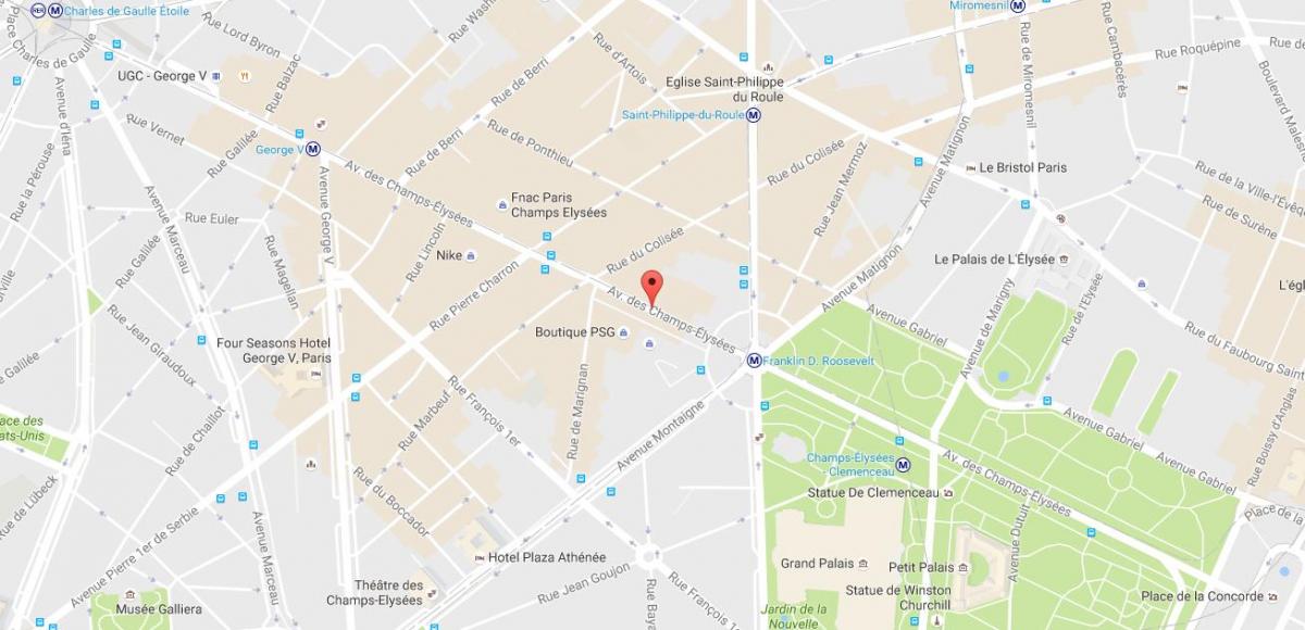 Kart av Avenue des Champs-Élysées