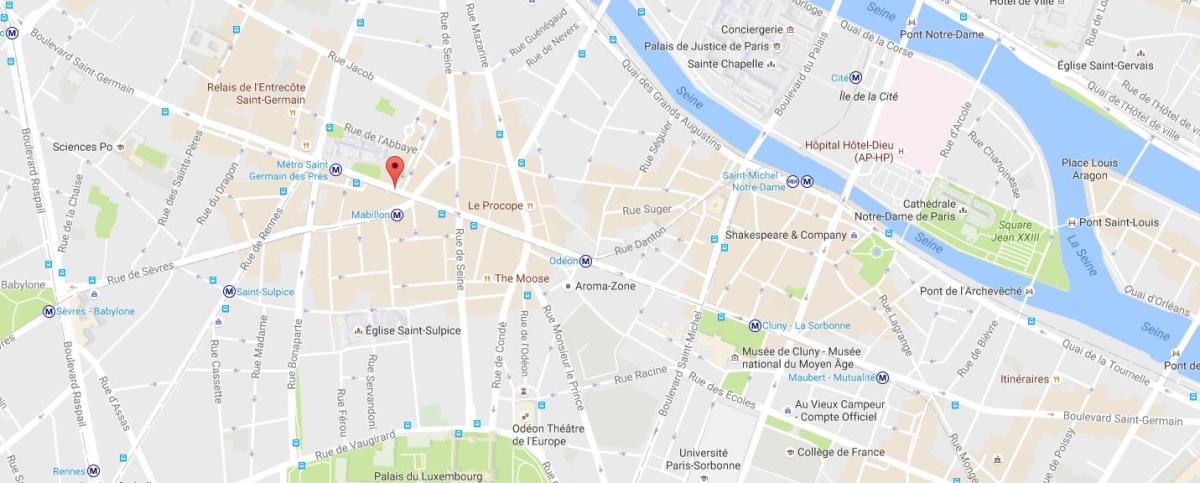 Kart av Boulevard Saint-Germain