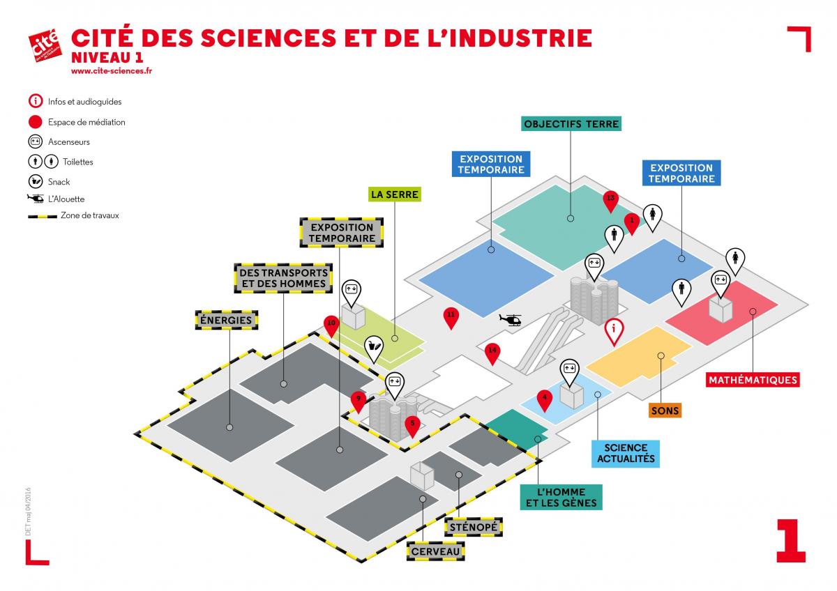 Kart over Cité des Sciences et de l ' Industrie, Nivå 1
