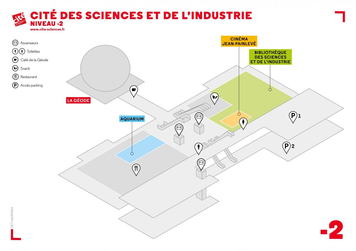 Kart over Cité des Sciences et de l ' industrie Nivå -2