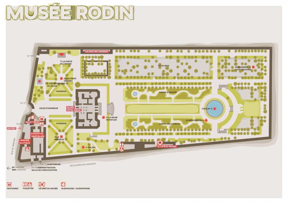 Kart over Musée Rodin