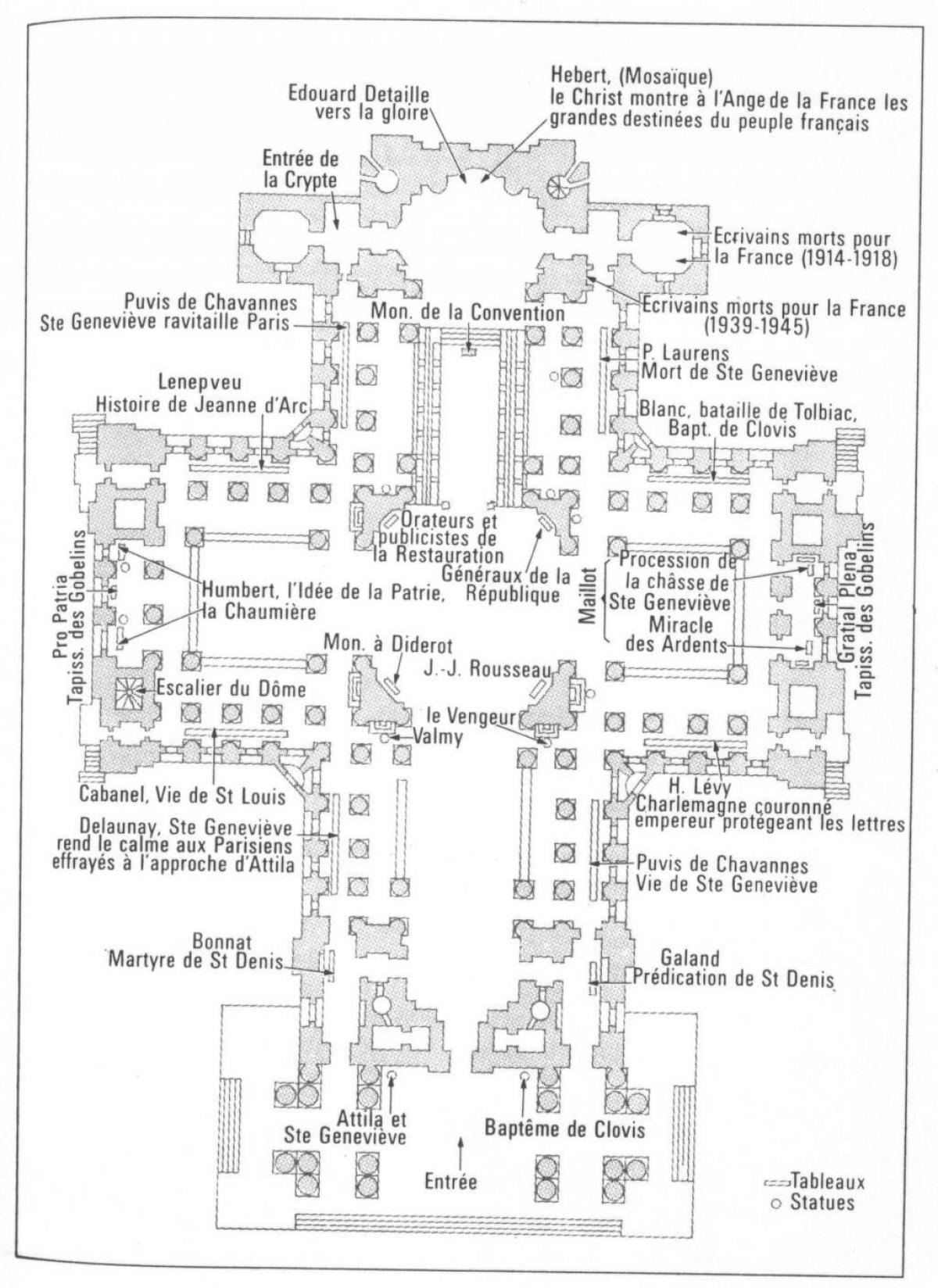 Kart over Panthéon i Paris