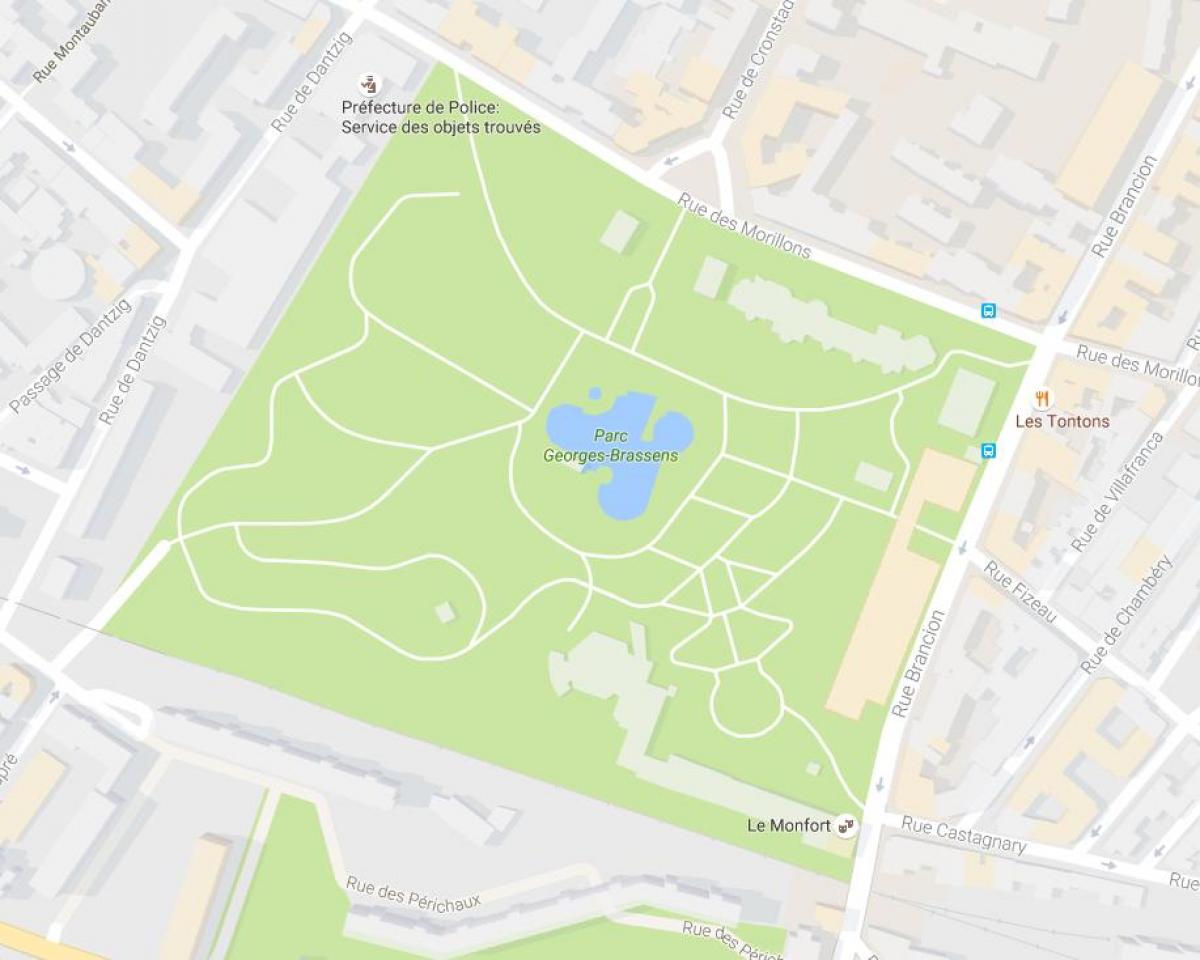 Kart over Parc Georges-Brassens