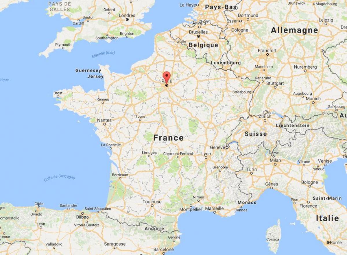 Kart over paris, Frankrike kart