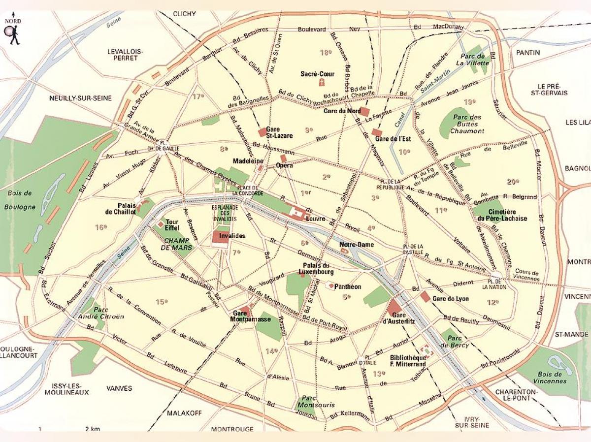 Kart over Paris Parker