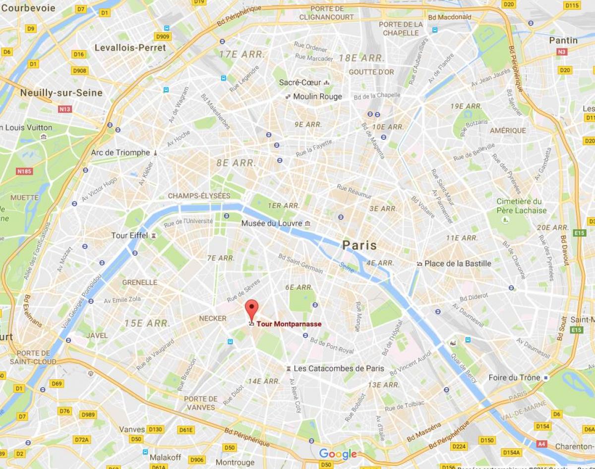 Kart over Tour Montparnasse
