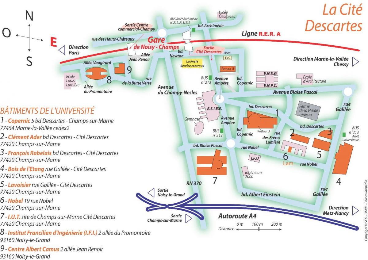 Kart over Univesity Paris Descartes