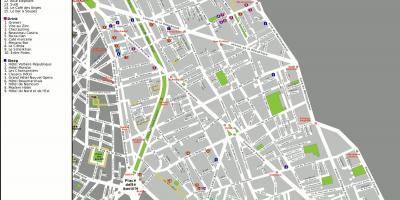 Kart av 11. arrondissement i Paris