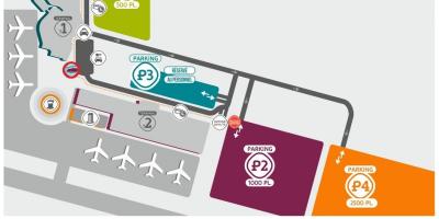 Kart av Beauvais flyplass parkering