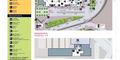 Kart av Bercy station