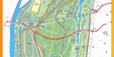 Kart over Bois de Boulogne