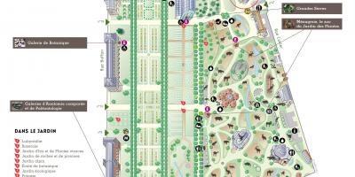 Kart over Den botaniske hagen Jardin des Plantes