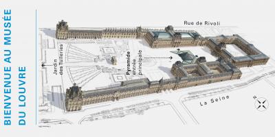 Kart over Louvre-Museet