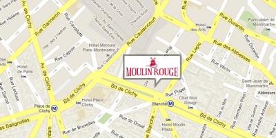 Kart av Moulin rouge