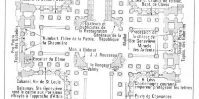 Kart over Panthéon i Paris