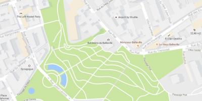 Kart over Parc de Belleville