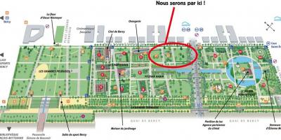 Kart over Parc de Bercy