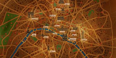 Kart over Paris bakgrunn