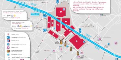 Kart over Paris expo Porte de Versailles