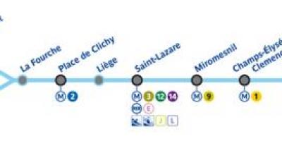 Kart over Paris metro linje 13