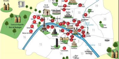 Kart over paris monumenter