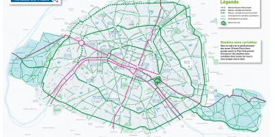 Kart over Paris sykkel