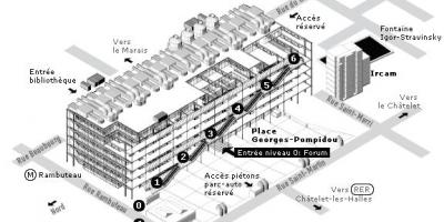 Kart av Pompidou-Senteret