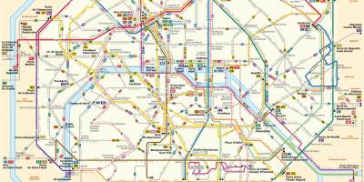 Kart over RATP-bussen