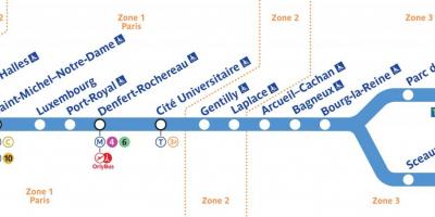 Kart over RER B