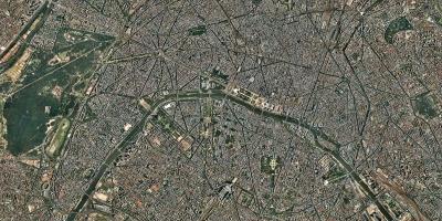Kart over satellitt Paris