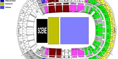 Kart av Stade de France-Konsert