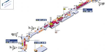 Kart over Sør-Orly airport