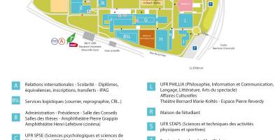 Kart av Universitetet i Nanterre